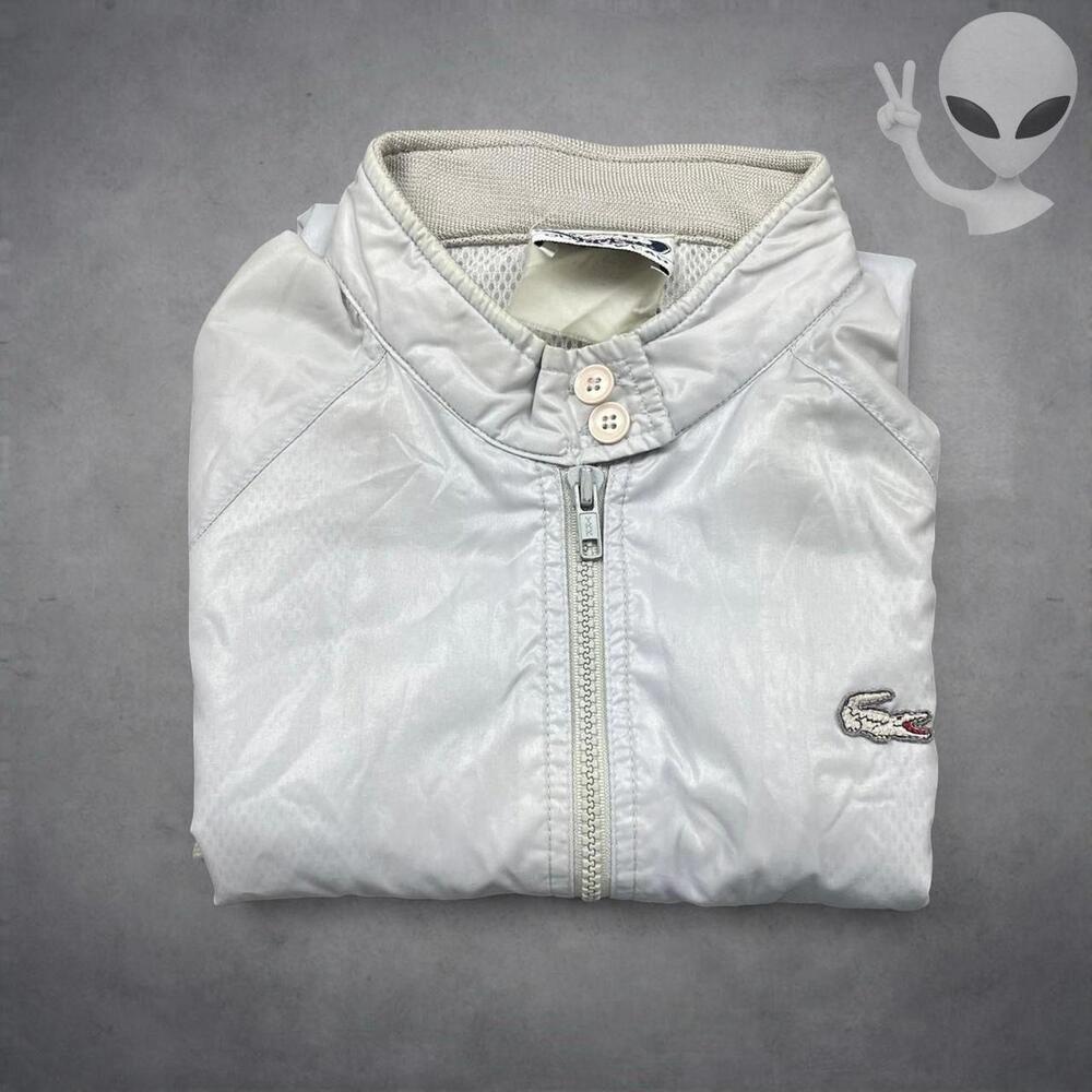 Lacoste Windbreaker Jacket Small White Lightweight Vintage 80s - Picture 7 of 8